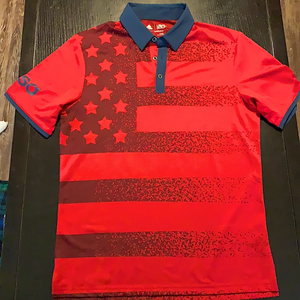 Men’s Small Adidas USA Golf Polo
